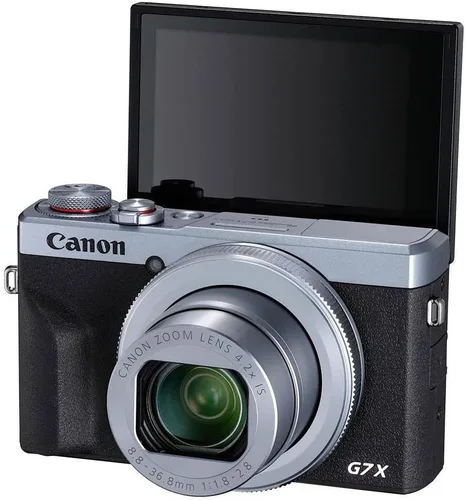 Vista 5 de Canon PowerShot G7 X Mark III - Cámara digital (plateado) con tarjeta de memoria de 64 GB, trípode flexible de 12 pulgadas, lector de tarjetas