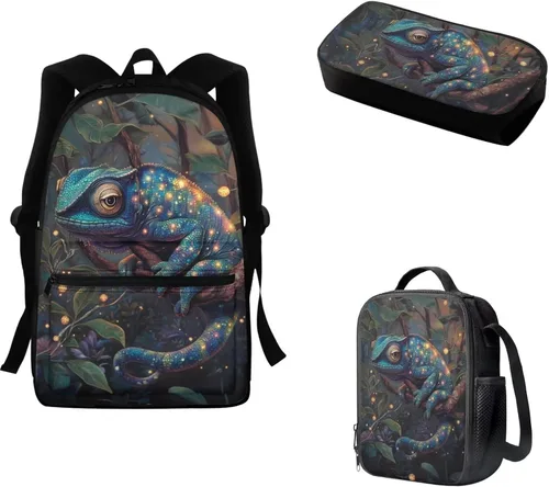Vista 286 de FOR U DESIGNS Fuego baloncesto impreso niños escuela mochilas viaje mochila libro bolsa