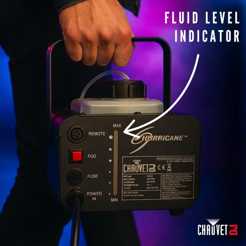 Vista 4 de Máquina de niebla CHAUVET DJ Hurricane 1000, con control remoto con cable compacto