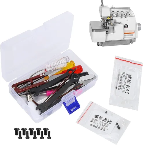 Vista 9 de Accesorios de reparación de máquinas de coser, conveniente herramienta Overlock elástico portátil para el hogar para piezas Overedger para juego