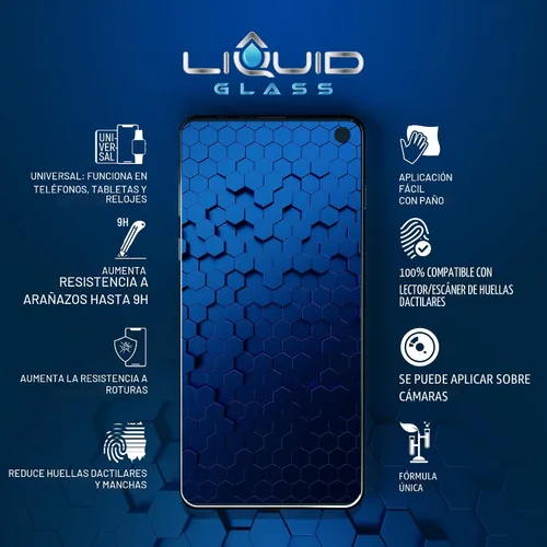Vista 7 de LUVVITT Protector de pantalla de vidrio líquido con protección de pantalla de $250 - Revestimiento resistente a los arañazos para todos