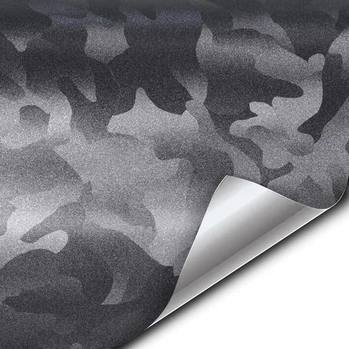 Vista 7 de VViViD+ - Rollo de vinilo con patrón de camuflaje medio (1 x 5 pies, verde militar)