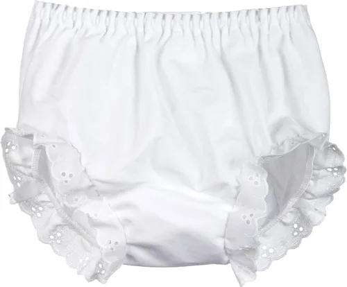 Vista 2 de I.C. Collections - Panty de doble asiento para niñas pequeñas, Blanco