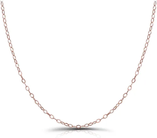 Vista 27 de Hoops & Loops Collar de plata de ley 925 de 0.035 in de fino y delicado collar de cadena de cable para mujeres, adolescentes, niñas, hombres, 16