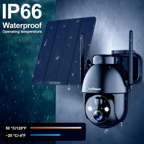 Vista 7 de SeeVision Cámara de seguridad celular 4G LTE, sin WiFi con tarjeta SIM integrada, cámaras de seguridad solares inalámbricas para exteriores con 3MP