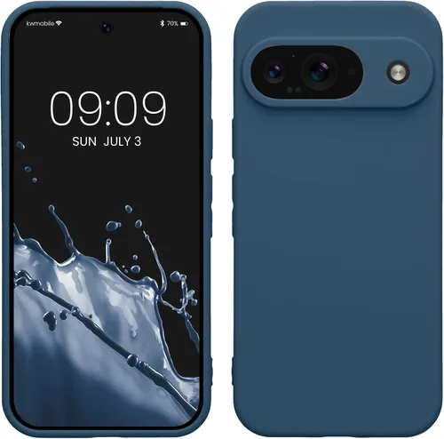 Vista 142 de kwmobile Funda compatible con Google Pixel 9 - Funda protectora delgada de TPU para teléfono - Acabado mate suave - Piedra antigua
