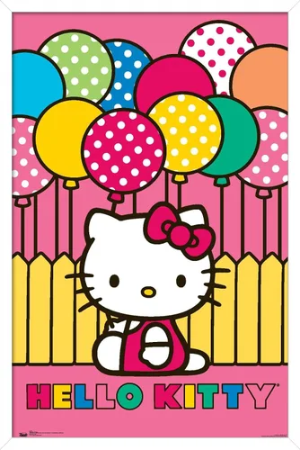 Vista 15 de Trends International Hello Kitty - Póster de pared de Mimmy, 14.725 x 22.375 pulgadas, versión enmarcada de madera de granero