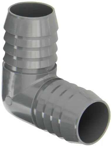 Vista 3 de Spears acople para tubería de PVC, codo de 90 grados, cédula 40, color gris, dentado., Gris, 1