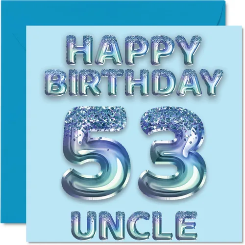 Vista 248 de Stuff4 Tarjeta de primer cumpleaños para niños, globo de fiesta con purpurina azul, tarjetas de feliz cumpleaños para niño de 1 año, nieto, hijo, 57