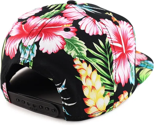 Vista 3 de Gorra de Snapback con diseño floral tropical hawaiano