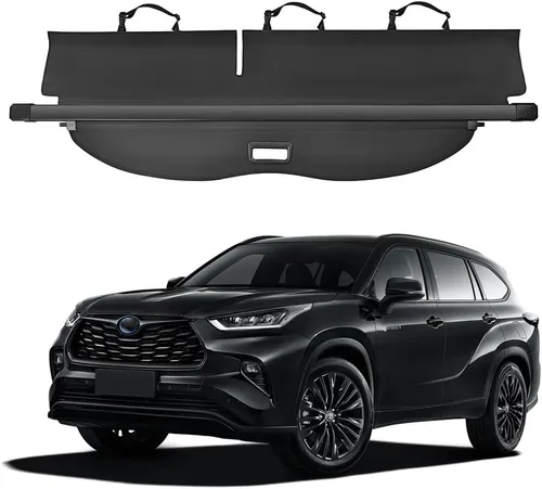 Vista 10 de cubierta retráctil para equipaje compatible con Toyota Highlander 2014 2015 2016 2017 2018 2019, impermeable, protector de seguridad, tonneau