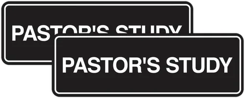 Vista 10 de Signs ByLITA Señal de estudio estándar del pastor (negro) - Pequeño
