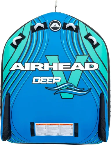 Vista 2 de Airhead G-Force Towable Tube for Boating, 1-4 Rider Inflatable Boat Tube for Water Tubing, Heavy Duty Full Nylon Cover, Stabilizer Fins with