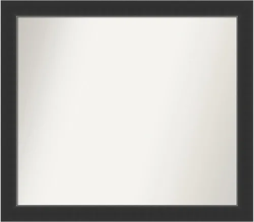 Vista 178 de Amanti Art Espejo personalizado, espejo de baño negro Astor, espejo de pared o espejo de tocador de baño sobre el fregadero (25 x 25 pulgadas)