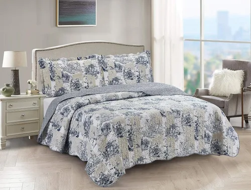 Vista 25 de Brilliant Sunshine Juego de edredón clásico de 2 piezas con 1 funda, reversible, suave y ligera, para todas las estaciones, individual, beige