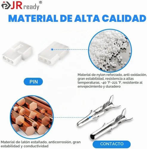 Vista 7 de JRready ST6480 Kit de clavijas de conector eléctrico de 2, 3, 4, 6, 9 y 12 pines con herramienta extractora de terminales de crimpado. 160 juegos.