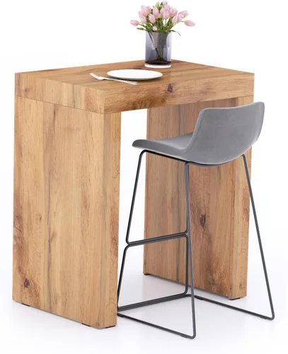 Vista 30 de Mobili Fiver Evolution - Mesa alta de bar de cocina fabricada en Italia Ahorra Espacio, Mesa de altura de mostrador montada en la pared para 1