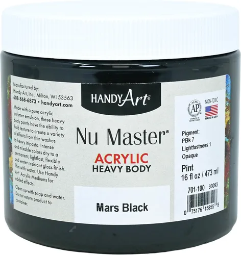 Vista 14 de Handy Art Nu Master - Pintura acrílica de cuerpo pesado, 8 onzas, carmesí Alizarin