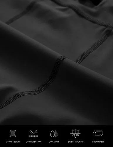 Vista 7 de MIZOK Pantalones cortos de compresión elásticos para hombre con bolsillo
