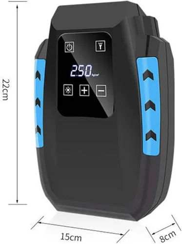Vista 2 de Inflador digital de neumáticos, bomba de compresor de aire portátil de 12 V CC para neumáticos de automóvil, apagado automático con intermitente LED