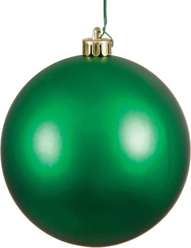 Vista 22 de Vickerman Adorno de bola de Navidad inastillable con acabado de lentejuelas con tapa perforada, 6 por bolsa, 4 pulgadas, color negro