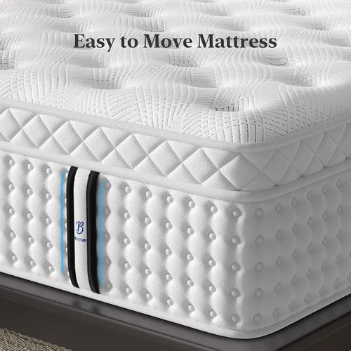 Vista 9 de BedStory Signature Collection - Colchón híbrido de lujo en una caja para presión zonificada y alivio del dolor de espalda, tamaño Queen de 14