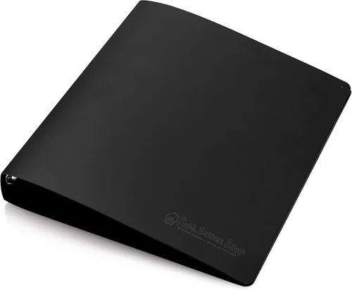 Vista 5 de Carpeta económica de 3 anillos redondos de 1 pulgada, con capacidad para 175 hojas, flexible, ligera, paquete de 4, apertura lateral, color negro