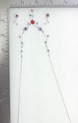Vista 5 de Faship - Precioso juego de collar y aretes con diamantes de imitación