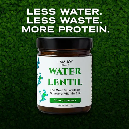 Vista 6 de I Am Joy co. Proteína de lentejas de agua en polvo con clorella, lenteja de agua vegana a base de plantas, rica en vitamina B12 natural, sin OMG