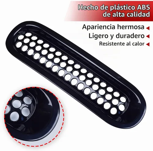 Vista 3 de AggAuto Insertos para Parrilla Compatibles con Jeep Wrangler JK JKU 2007 2008 2009 2010 2011 2012 2013 2014 2015 2016 2017, Accesorios de Cobertura