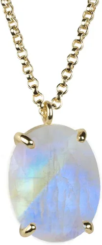 Vista 4 de Awesome Moonstone Necklace - Natural Gemstone Statement Necklace - Fashion, Layering Gold Necklace for Women - Handmade June Birthstone Jewelry for