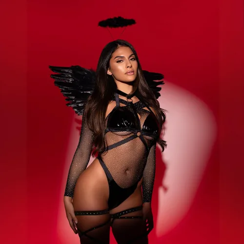 Vista 4 de Leg Avenue – Disfraz de ángel para mujer, con accesorios
