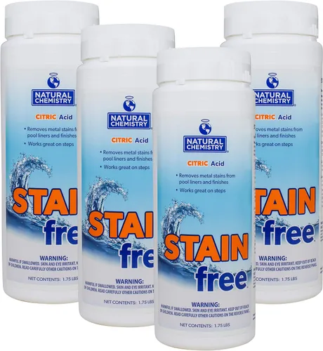 Vista 4 de Natural Chemistry Sin manchas, 1.75 libras, 100% ácido cítrico, elimina las manchas de metal y es eficaz en todas las superficies de la piscina