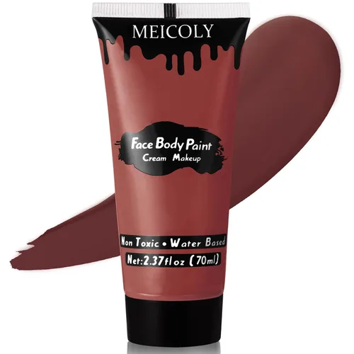 Vista 27 de MEICOLY Pintura facial y corporal en crema azul real, tubo grande de 2.37 oz a base de agua, pintura corporal completa para adultos y niños, tubo
