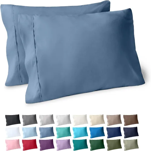 Vista 67 de Bare Home Juego de 2 fundas de almohada de microfibra de tamaño estándar, fundas de almohada refrescantes, doble cepillado, fácil cuidado, cierre