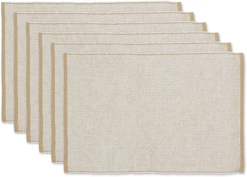 Vista 11 de DII Juego de manteles individuales ecológicos de la colección Fine Ribbed de 13x19, azul francés