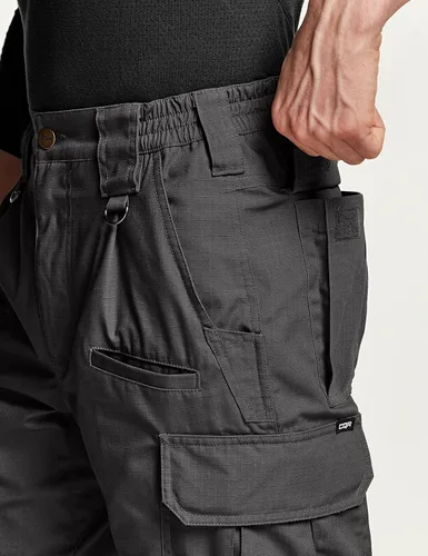 Vista 5 de CQR Pantalones tácticos tipo cargo para hombre, tejido ripstop, resistentes al agua, ligeros, para artículos de uso diario, para trabajo, senderismo