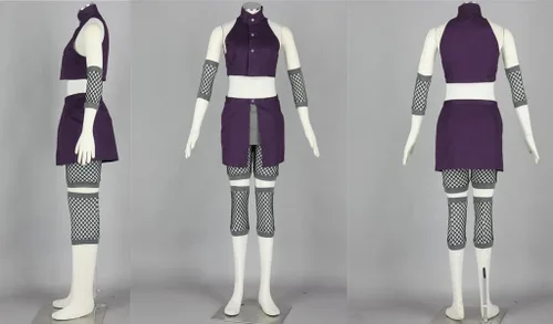 Vista 3 de Anime Yamanaka Ino Cosplay 2 Chaleco Púrpura Vestido Mujer Disfraz de Halloween