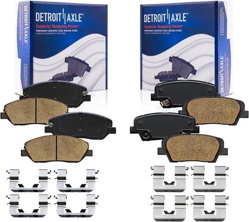 Vista 68 de Detroit Axle - Pinza de disco del lado del acompañante + pastillas de freno de cerámica de repuesto para Lexus HS250H Toyota RAV4 Prius V Scion xB