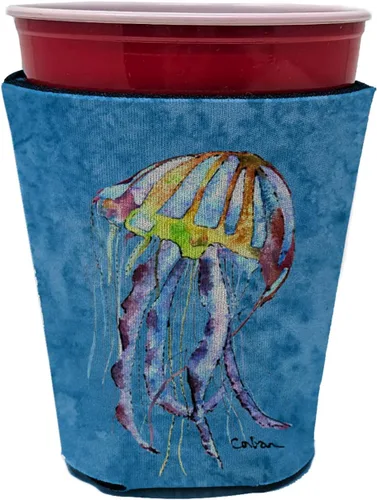 Vista 2 de Caroline's Treasures 8658CC - Funda plegable para bebidas o botellas, contenedor plegable con aislamiento para latas o botellas, multicolor Shells