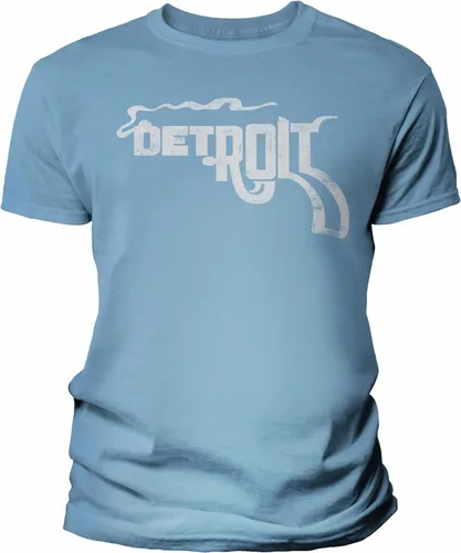 Vista 24 de Detroit Smoking Gun - Camisa para hombre y mujer, estilo vintage, suave Negro