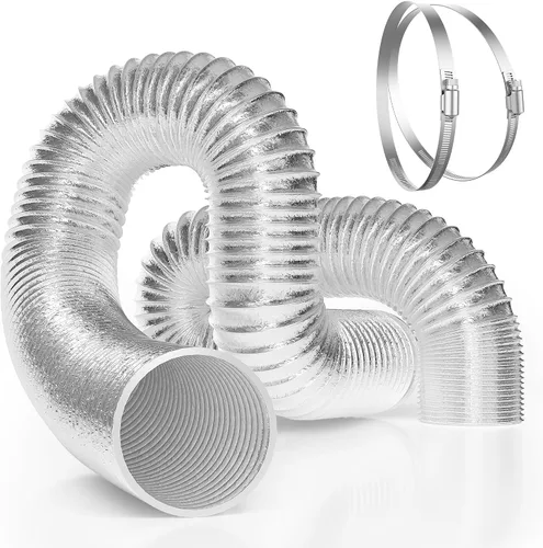 Vista 12 de VIVOSUN Conducto de aluminio flexible de 4 pulgadas y 8 pies con 2