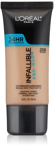 Vista 8 de L'Oreal Paris Base de maquillaje Infallible Pro-Glow hasta 24 horas, Creme Cafe, 1 onza líquida.