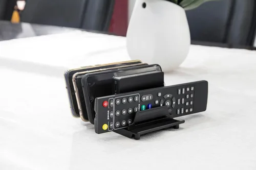 Vista 8 de Organizador Universal Ajustable Soporte Base para Múltiples Dispositivos, Soporte de Escritorio para Tableta y Teléfono Celular para iPhone Samsung