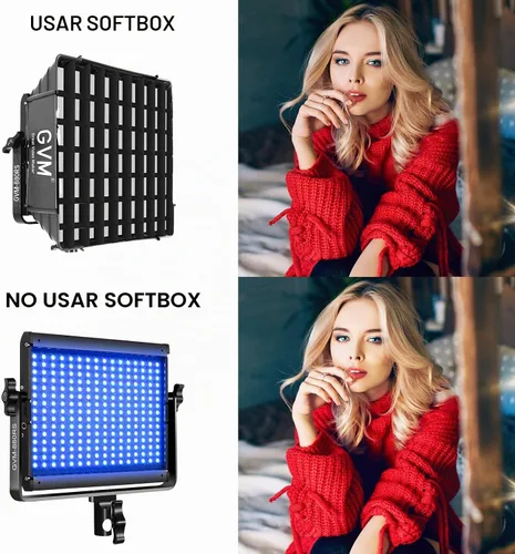 Vista 5 de GVM Kits de iluminación de fotografía RGB con 3 cajas de luz, luces de estudio 880RS 60W con control Bluetooth, 3 paquetes de luz de video con 18