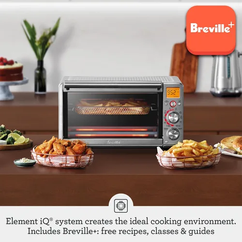 Vista 3 de Breville Smart Oven - Freidora de aire compacta, acero inoxidable cepillado