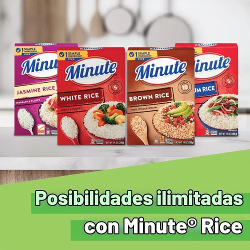 Vista 8 de Arroz integral Minute, arroz integral instantáneo para comidas rápidas, caja de 28 onzas