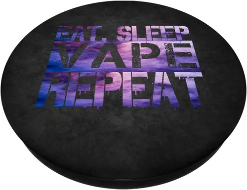 Vista 2 de Eat Sleep Vape Repeat Vaping Purple Clouds Sub Ohm Vape Life - PopSockets Grip and Stand for Phones and Tablets