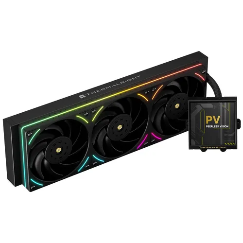 Vista 11 de Thermalright Peerless Vision 360 ARGB - Enfriador líquido de CPU Aio negro, pantalla IPS con resolución de 480 x 480, 60 HZ, ventilador de CPU