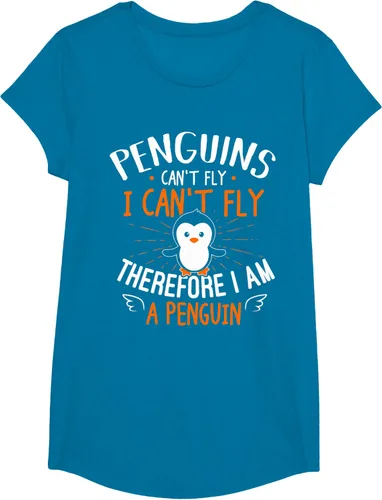 Vista 51 de Penguins Can't Fly Shirt - Camiseta de regalo para amantes de los pingüinos, Azul Azul Marino